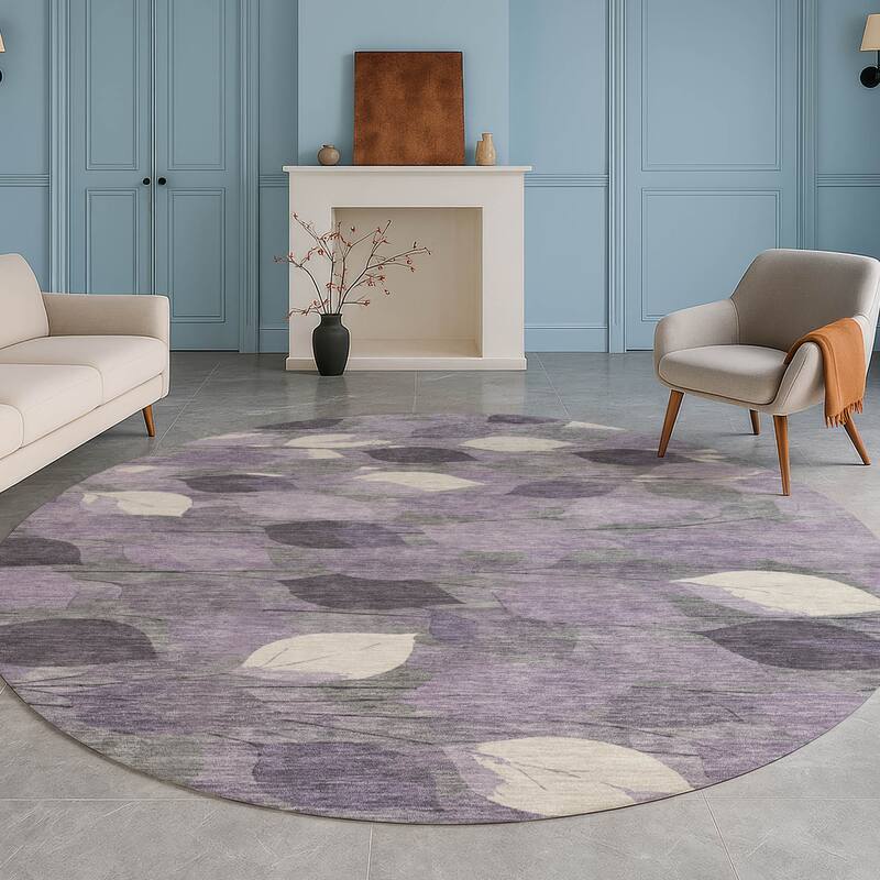 Machine Washable Indoor/ Outdoor Floral Mila Chantille Rug