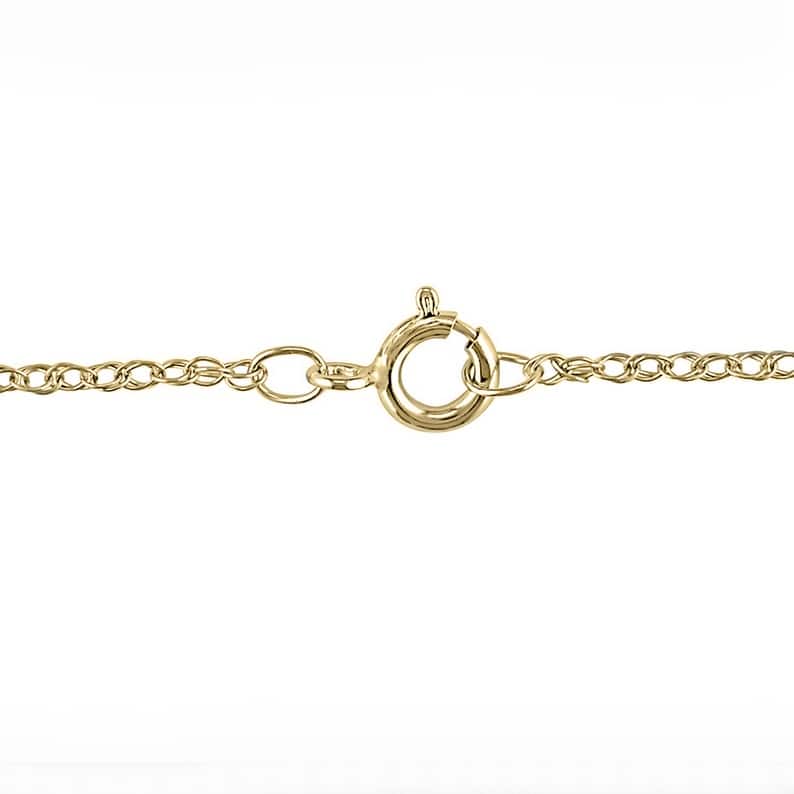 1/3 Ct Solitaire Round Diamond Pendant Necklace 18" Yellow Gold