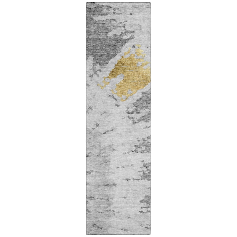 Machine Washable Indoor/ Outdoor Chantille Tie Dye Modern Rug