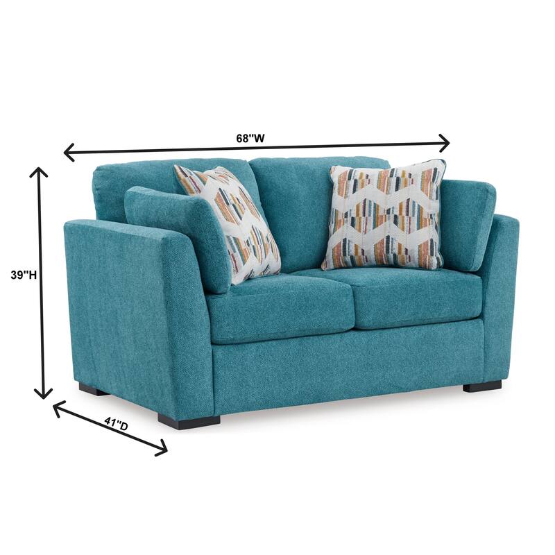 Roundhill Furniture Clareen 2-Piece Living Room Set, Sofa and Loveseat