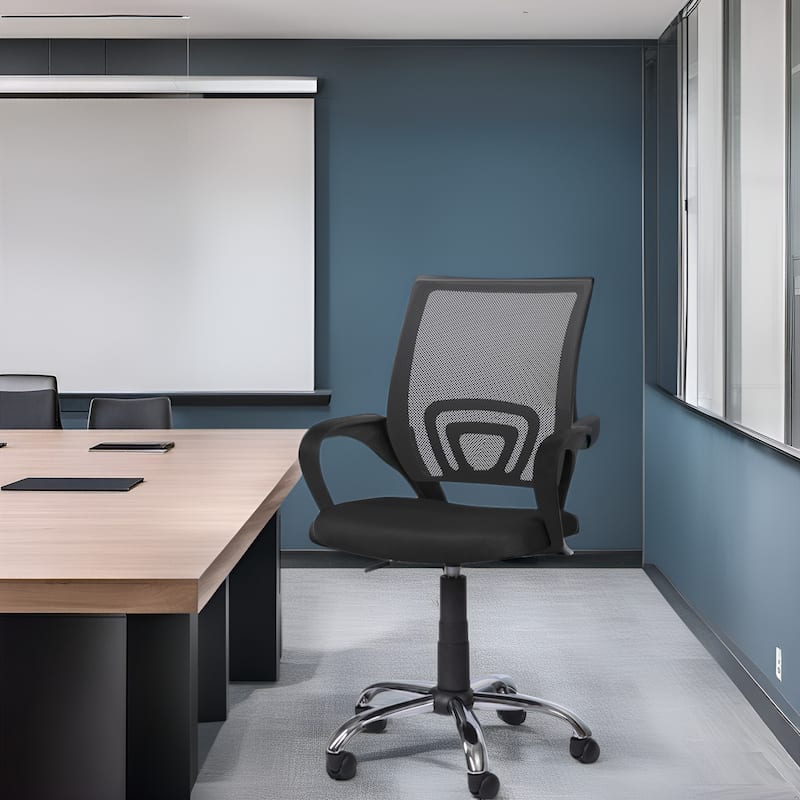 Ergonomic Breathable Mesh Office Chair – Adjustable Design with Lumbar Support and Enhanced Mobility with 360° Swivel Wheels