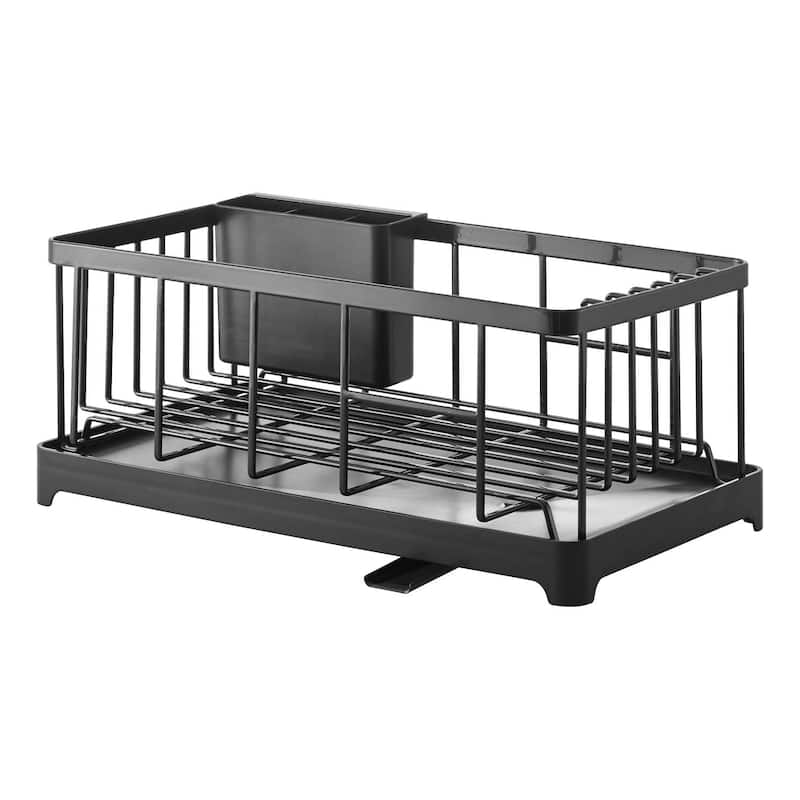 Yamazaki Home Wire Dish Rack, Steel, Holds 17.6 lbs - L 9.06 x W 16.54 x H 6.69 inches