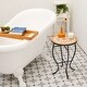 preview thumbnail 22 of 68, Indoor/Outdoor Turkish Mosaic Tile Side Table and Plant Stand Tan