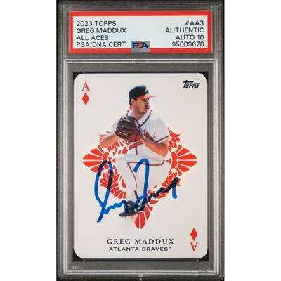 Greg Maddux 2023 Topps All Aces Signed Card #AA3 Auto Graded PSA 10 95009678 - 8'6" x 11'6"
