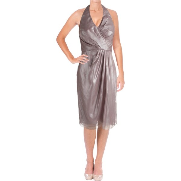 halter cocktail dress chiffon