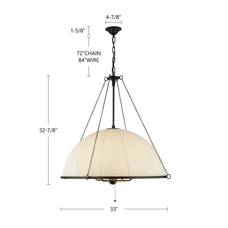 Alora Lighting CH661433 Crosby 4 Light 33" Wide Pendant