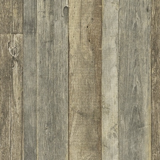 Galerie Wallcoverings Woods and Wicker Collection Reclaimed Wood Effect Matte Finish Vinyl on Non-woven Wallpaper Roll