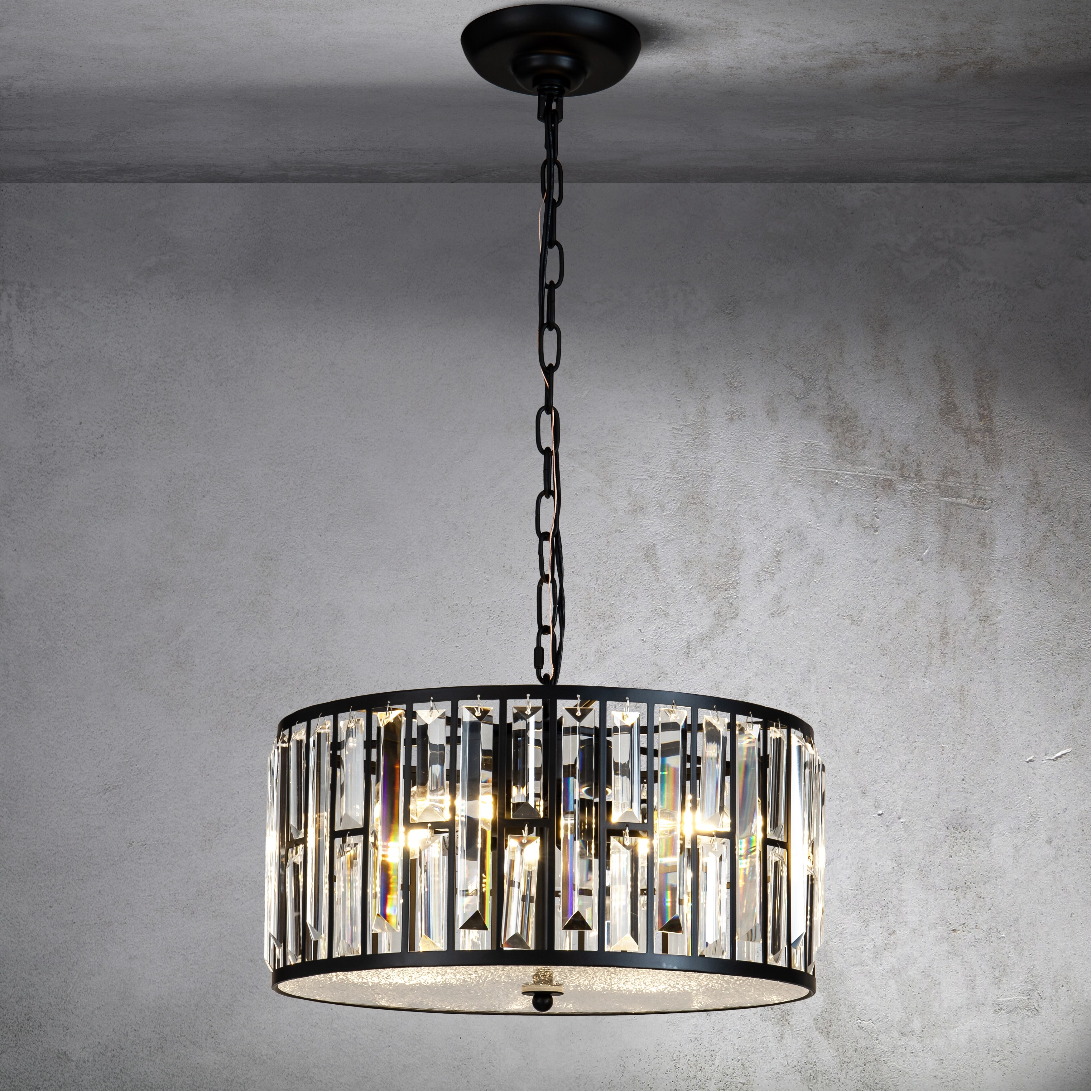 Modern farmhouse store crystal chandelier