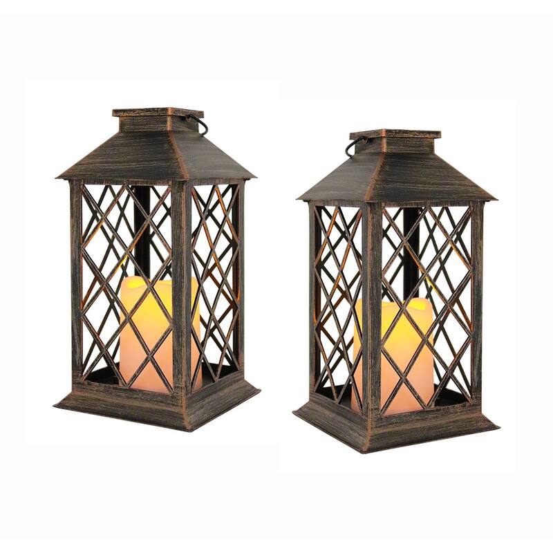 Maypex Outdoor Solar Hanging Lantern (Set of 2)