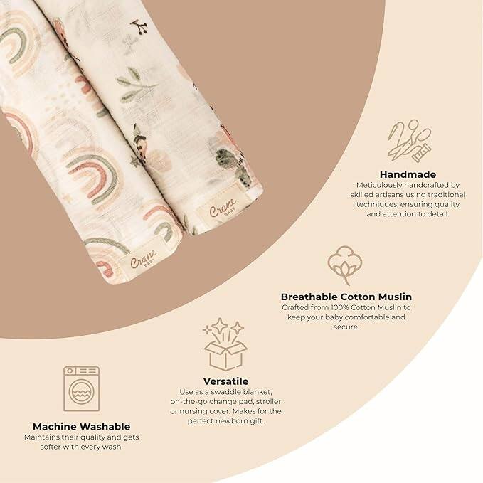 Crane Baby Swaddle Wraps Pack