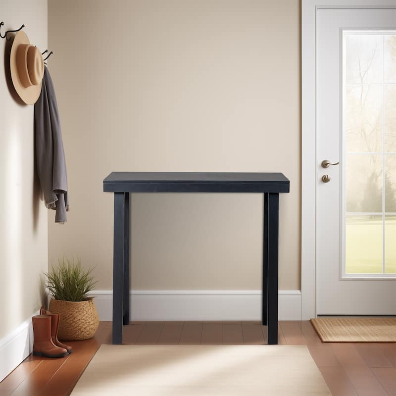 Narrow Solid Pine Wood Entryway Console Table for Small Space Living Room Furniture Decor