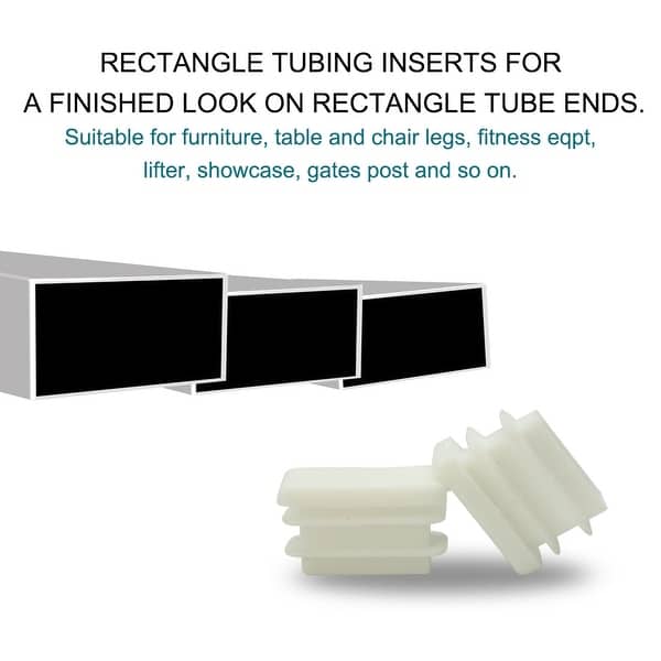 15x30mm Plastic Ribbed Tube Inserts End Cap Patio Furniture Feet 10pcs White Overstock 28709845
