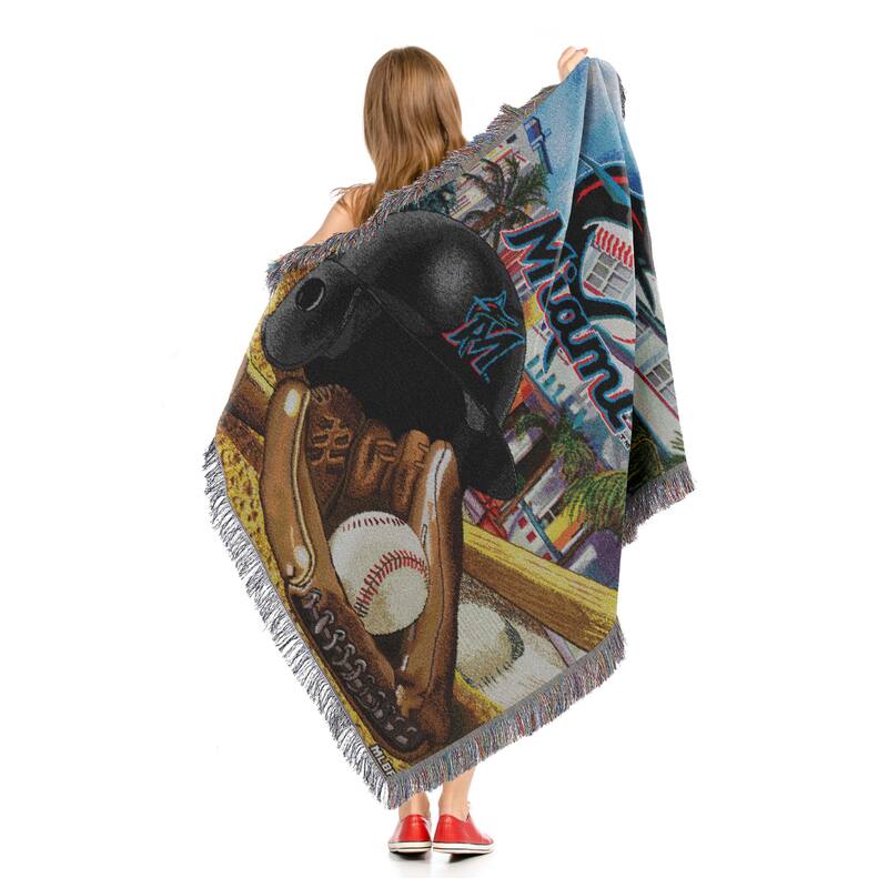 MLB Woven Tapestry Throw Blanket