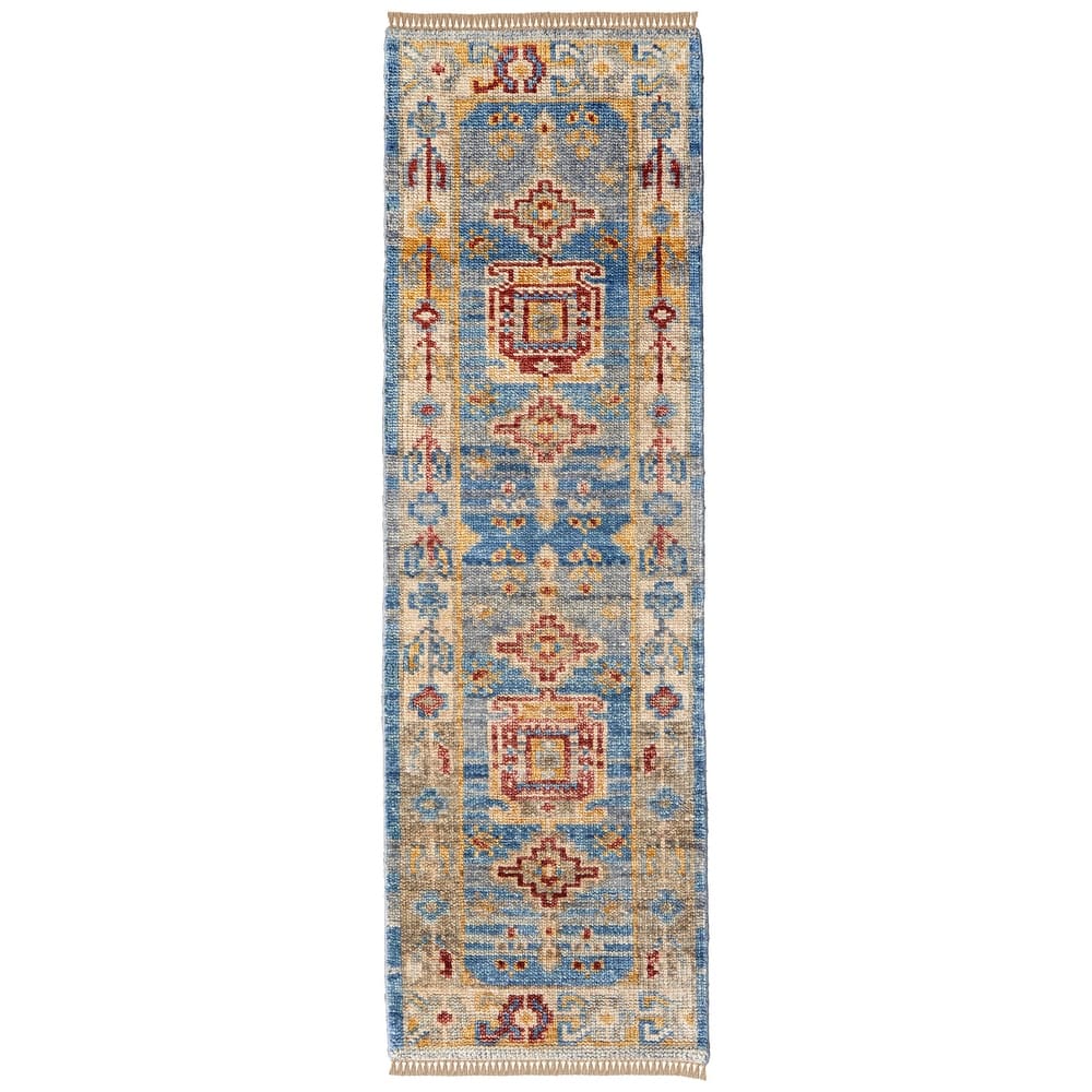 Grand Bazaar Foxboro Hand Knotted Geometric Traditional Area Rug