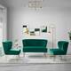 Barto Comfy 45"Loveseat with Tufted Back - GREEN