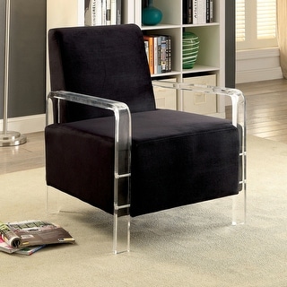 Fall Contemporary Flannelette Padded Accent Chair by Furniture of America