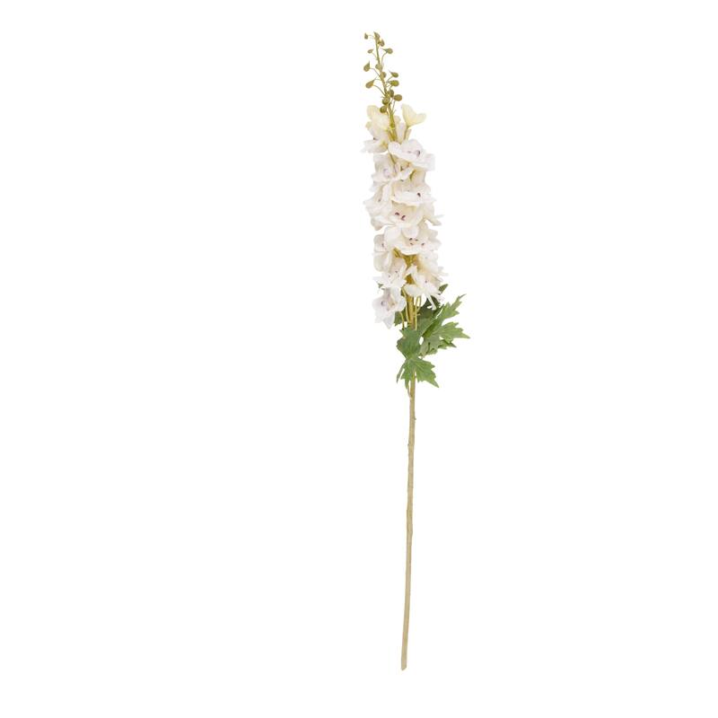 White Faux Foliage Tall Delphinium Artificial Flower Stem (Set of 8)