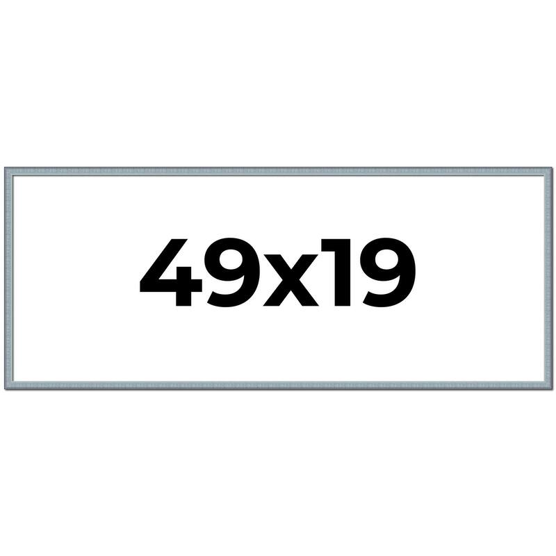 49x19 Frame Rustic Sky Blue Solid Wood Picture Frame | 0.75 Inch
