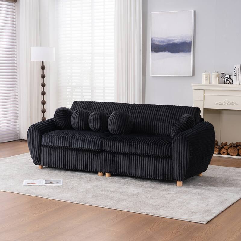 84in Corduroy Sectional Love Seat Couch
