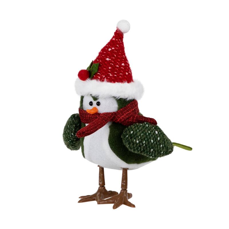 LED Lighted Standing Christmas Bird Figure - 9" - Warm White Light
