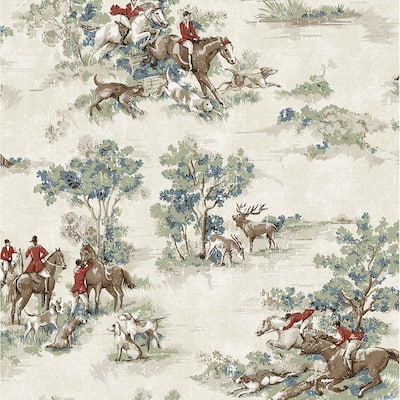 Harry & Grace Horse Race Peel and Stick Wallpaper