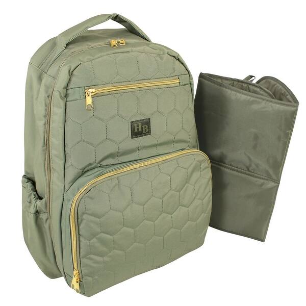 slide 1 of 1, Hudson Baby Premium Diaper Bag Backpack and Changing Pad, Olive, One Size - Olive - One Size One Size - Olive