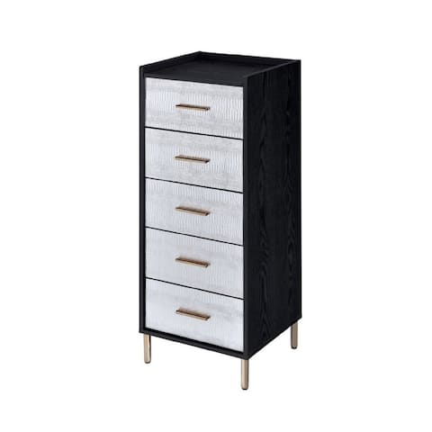 San 45 Inch 5 Drawer Jewelry Storage Chest, Gold Legs