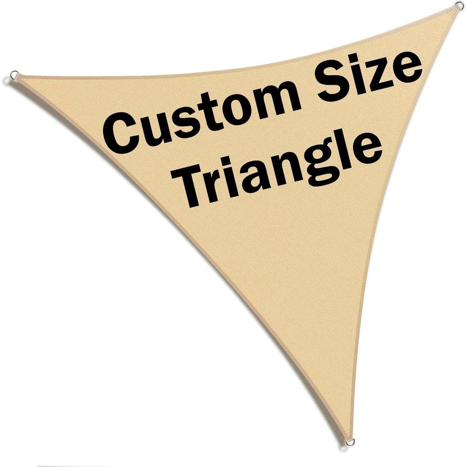 Custom Size Triangle Sun Shade Sail with UPF50 UV Block Canopy Mesh Fabric