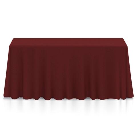 90 x 156" 10-Pack Premium Rectangular Polyester Tablecloths - Burgundy