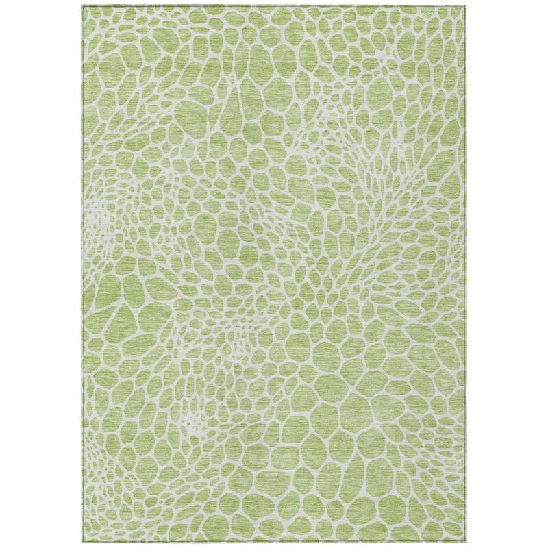 HomeRoots Geometric Transitional Rectangle Outdoor Rug