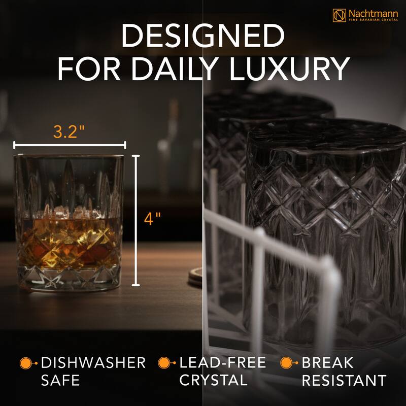 Nachtmann Set of 2 Noblesse Fine Glass Whiskey Tumblers