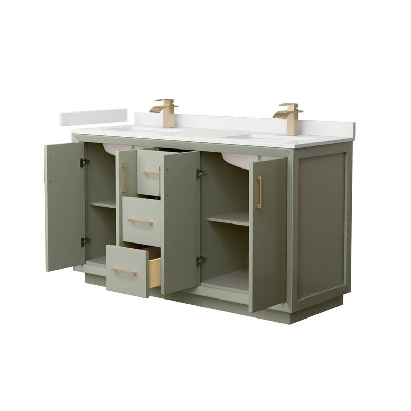 Wyndham Collection WCF414160D-QTZ-UNSMXX Strada 60" Free Standing