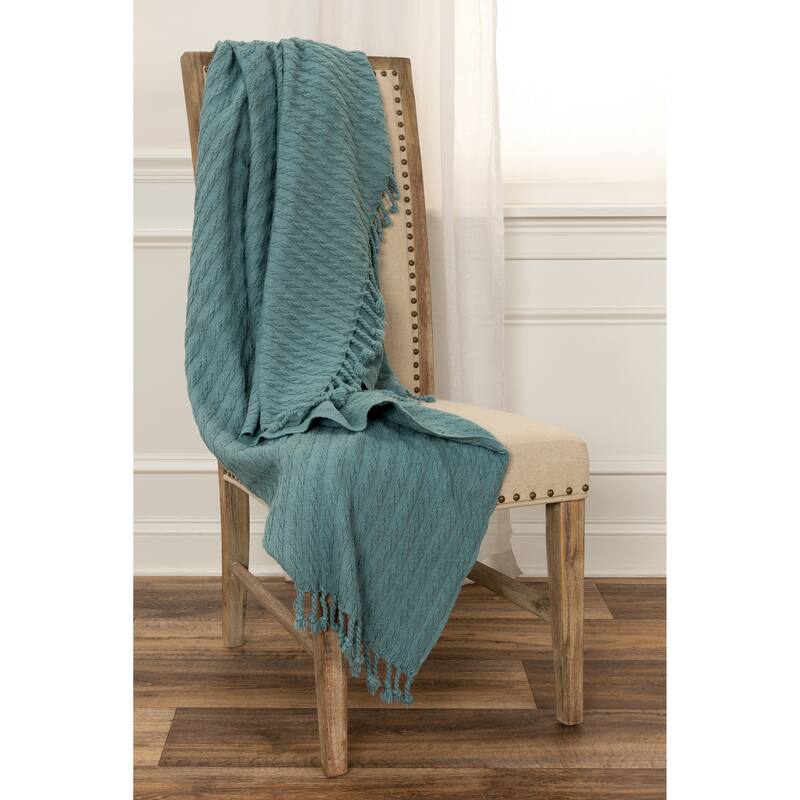Rizzy Home Cable Knit Throw, 50" x 60"