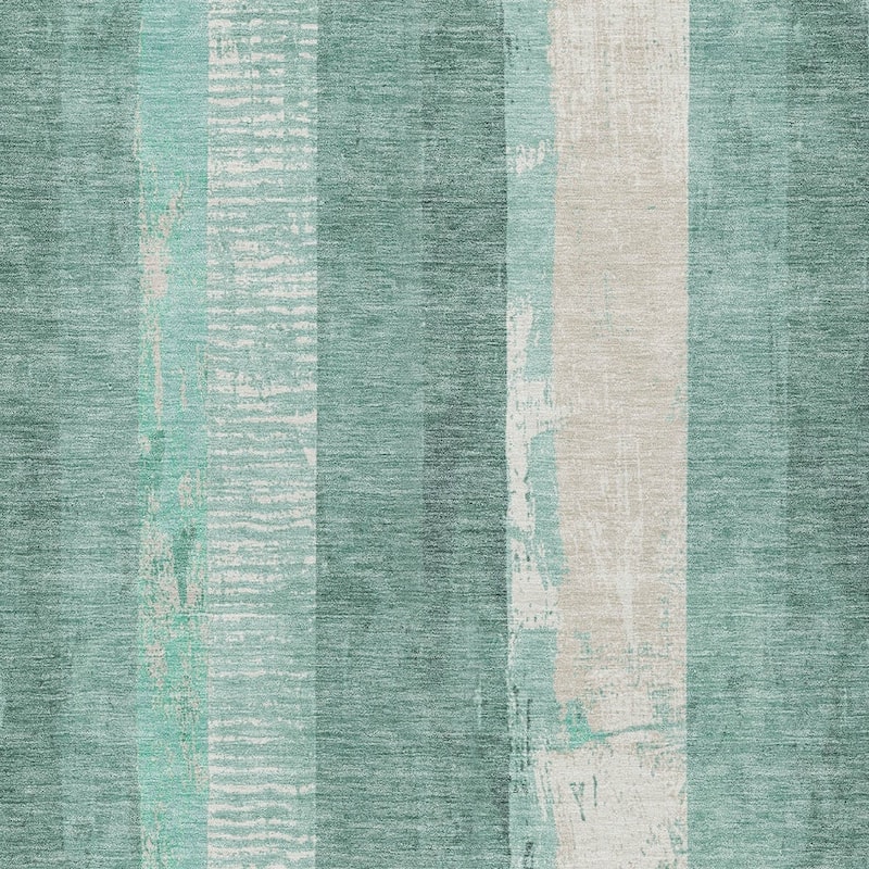 HomeRoots Striped Transitional Rectangle Outdoor Rug