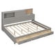preview thumbnail 6 of 10, Full Size Platform Daybed Frame Storage Bed Relaxation Daybed Multifunctional Daybed with Center Legs & Slat Support - Grey