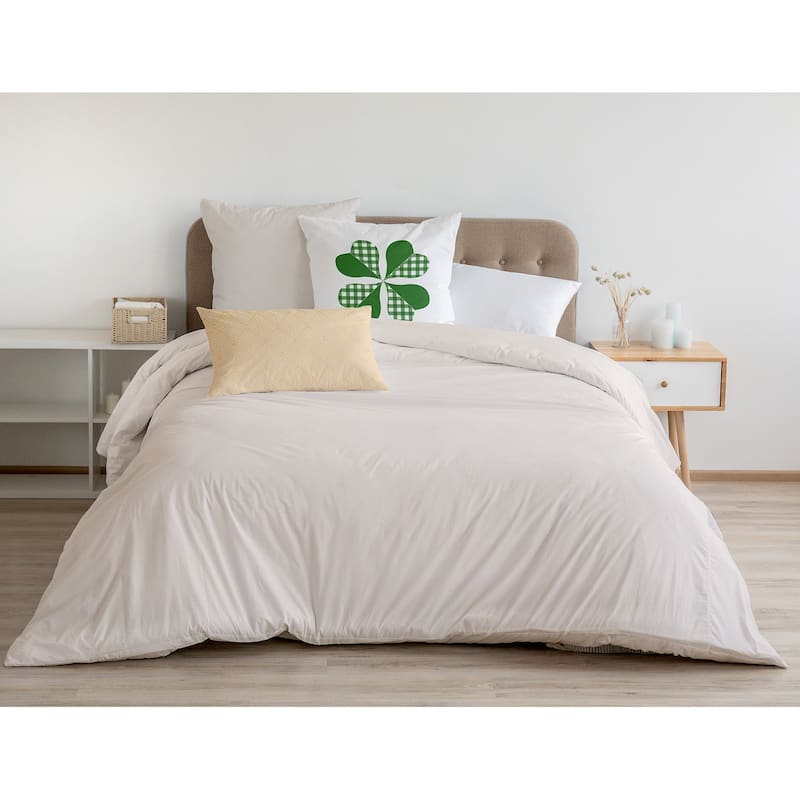 Checkered Clover Accent Pillow