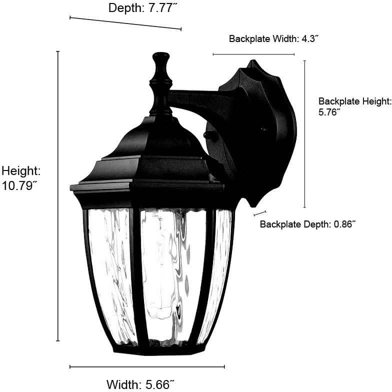 Millennium Lighting 220001 11" Tall Outdoor Wall Sconce with Water