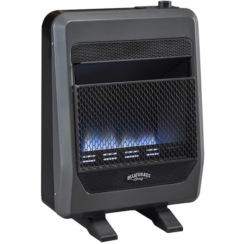 Bluegrass Living B20TPB-BB 20,000 BTU Liquid Propane Blue Flame Space - Black