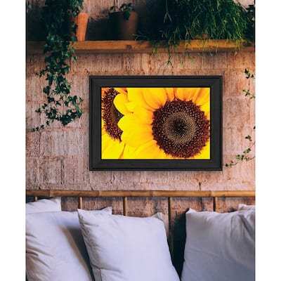 TrendyDecor4U Contemporary "Sunflower Portrait" Framed Print Wall Art
