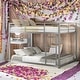 preview thumbnail 19 of 25, Full Over Full Convenient Metal Bunk Bed,Low Bunk Bed With Ladder for Home Silver