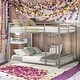 preview thumbnail 20 of 25, Modern Full Over Full Convenient Design Metal Bunk Bed,Low Bunk Bed With Ladder,