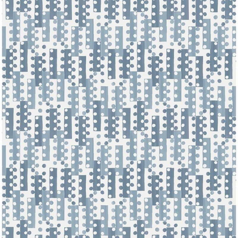 A-Street Prints Erik Blue Building Blocks Wallpaper