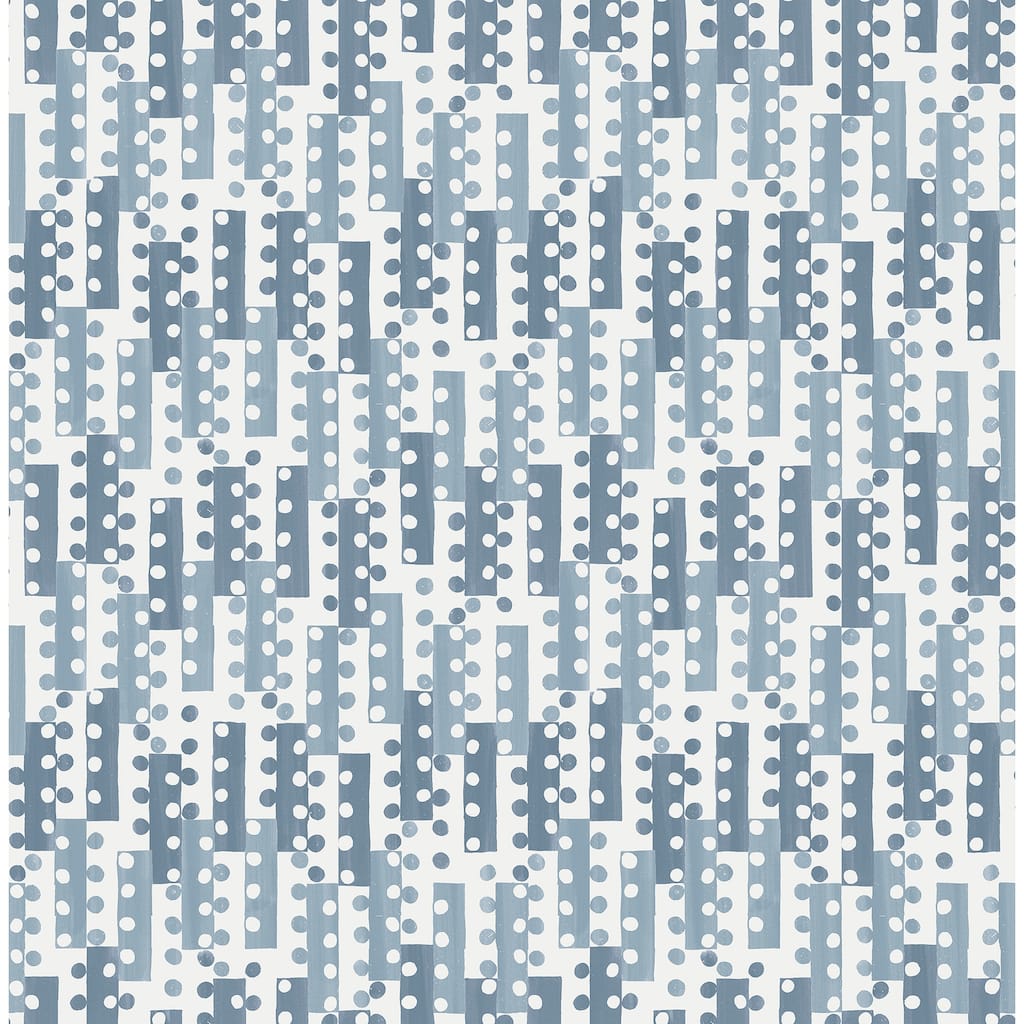 A-Street Prints Erik Blue Building Blocks Wallpaper