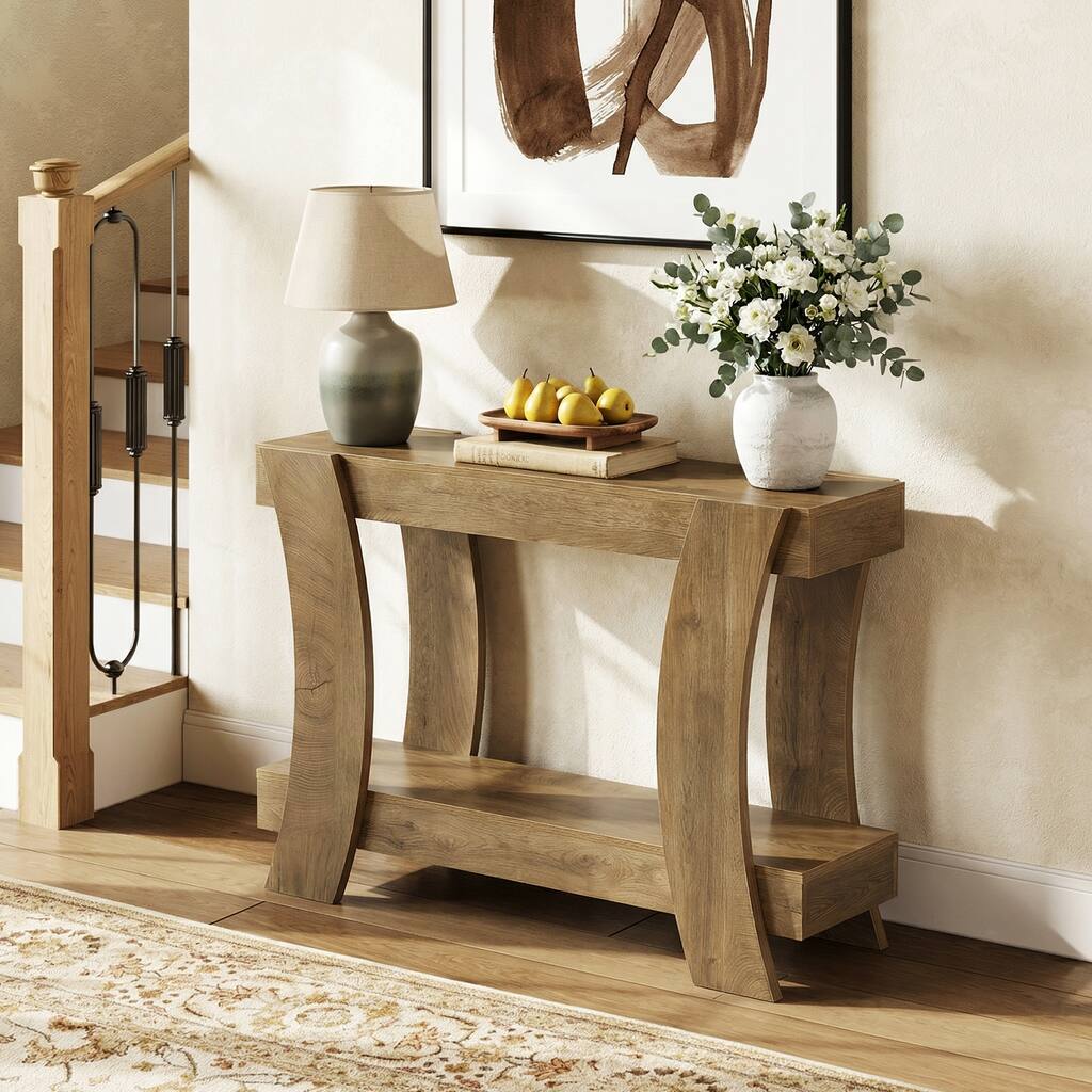 41.34" Farmhouse Console Table with Storage