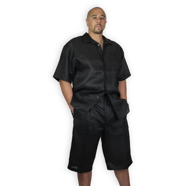 Shop Two Piece Walking Linen Short Pants Set Ln 550 Overstock