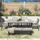 preview thumbnail 20 of 30, Corvus Orville 6-piece Aluminum Outdoor Dining Set with WPC Table Top