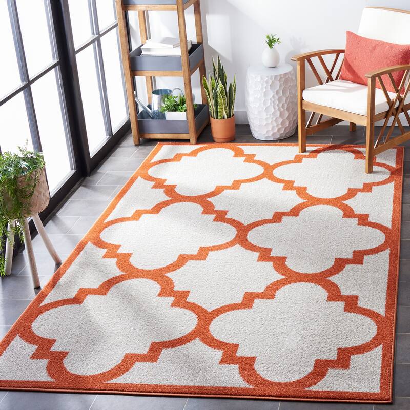 SAFAVIEH Amherst Elvana Modern Rug - 6' x 9' - Beige/Orange