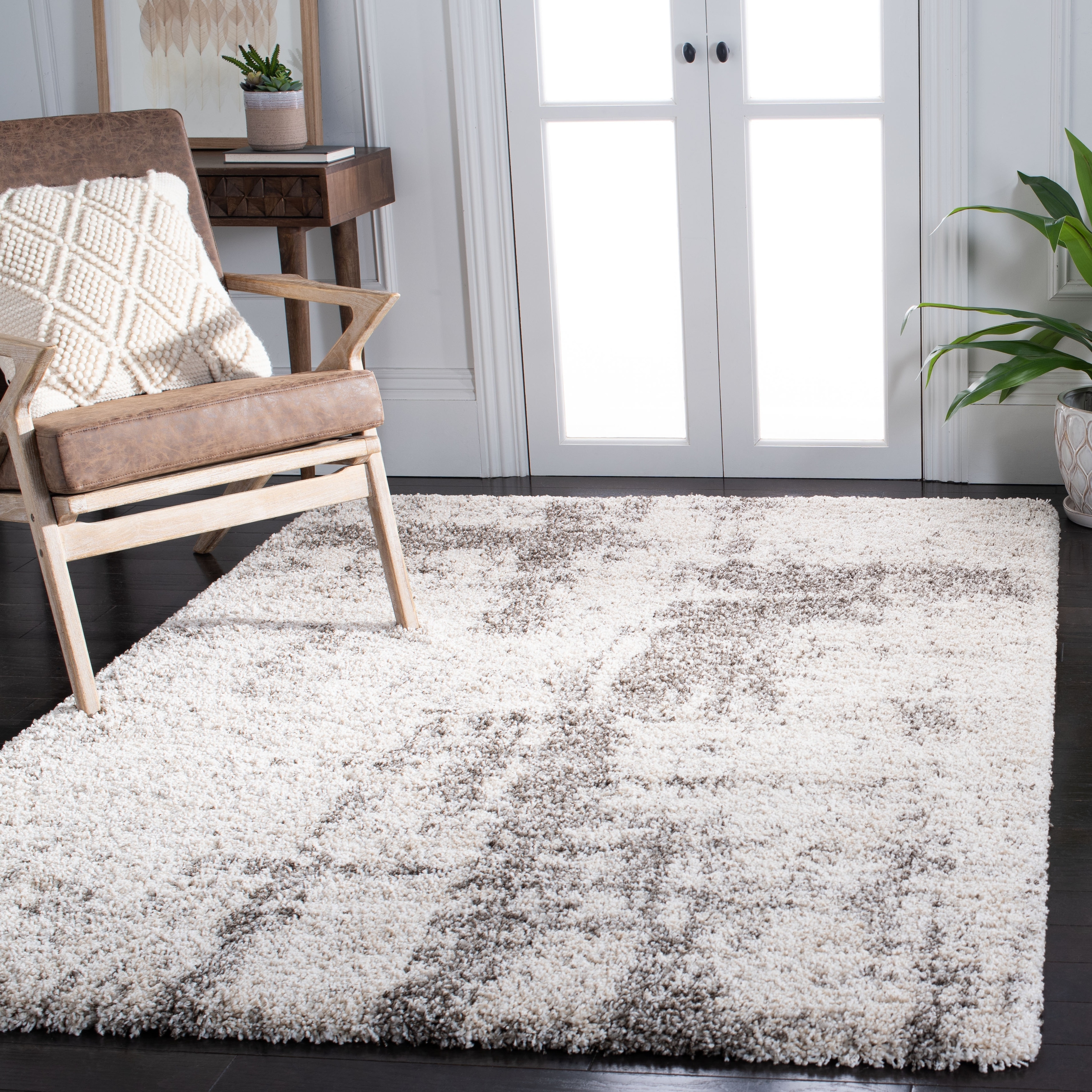 SAFAVIEH Hudson Shag Migdalia Modern Abstract 2-inch Thick Rug