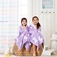 preview thumbnail 7 of 13, Sweet Kids Turkish Aegean Cotton Hooded Bath and Beach Towel Wrap Lilac Butterfly