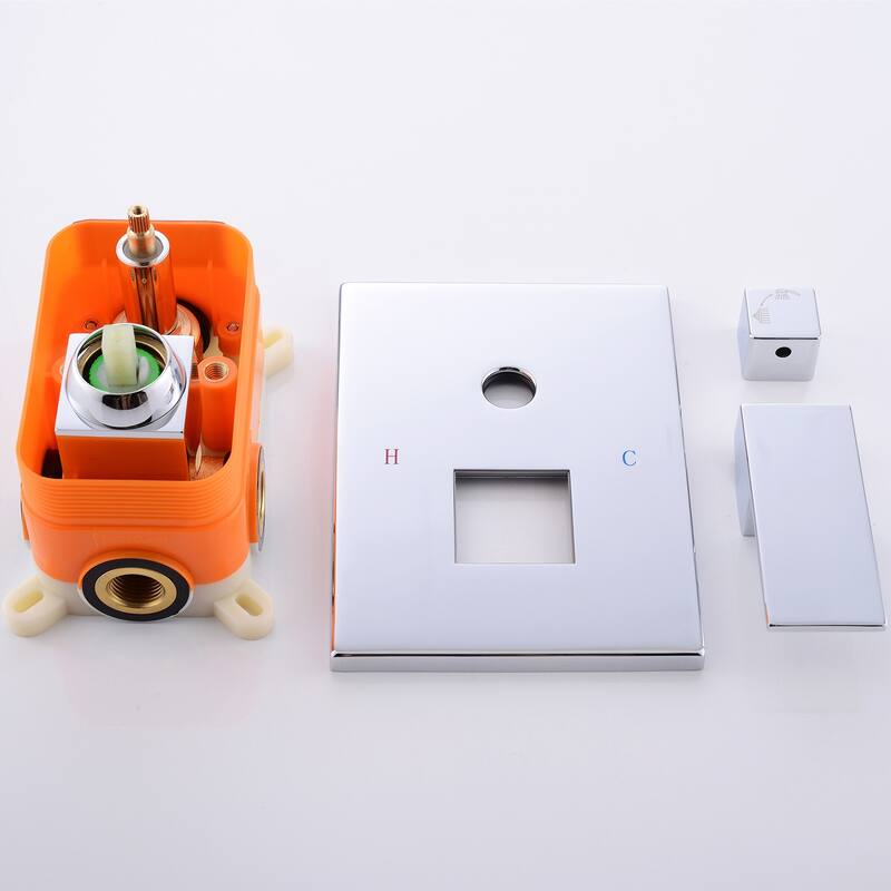 1-Spray Patterns with 10 in. Wall Mount Dual Shower Heads